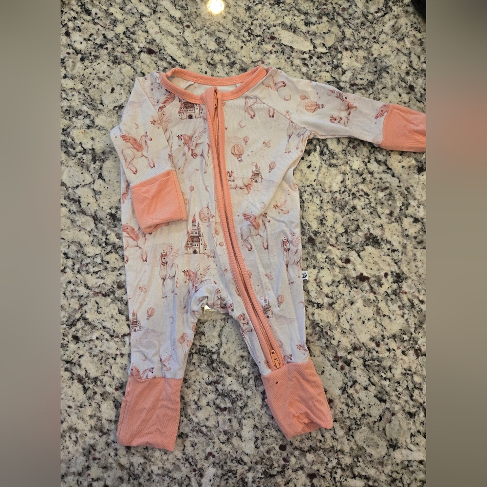 Cozy Pink and White Footie Pajamas